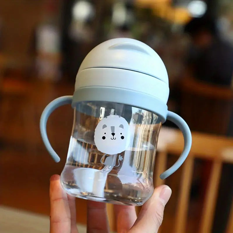 Children's Straw Cup with Handle - Leakproof Design